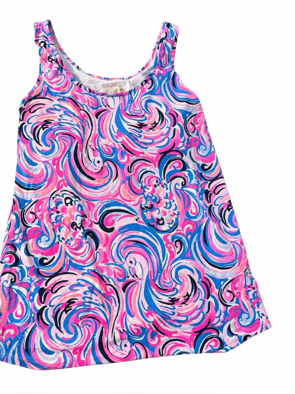 Lilly Pulitzer Luxletic Sunray Bra Tank in Raz Berry Flamingoals 🦩✨Size: XS